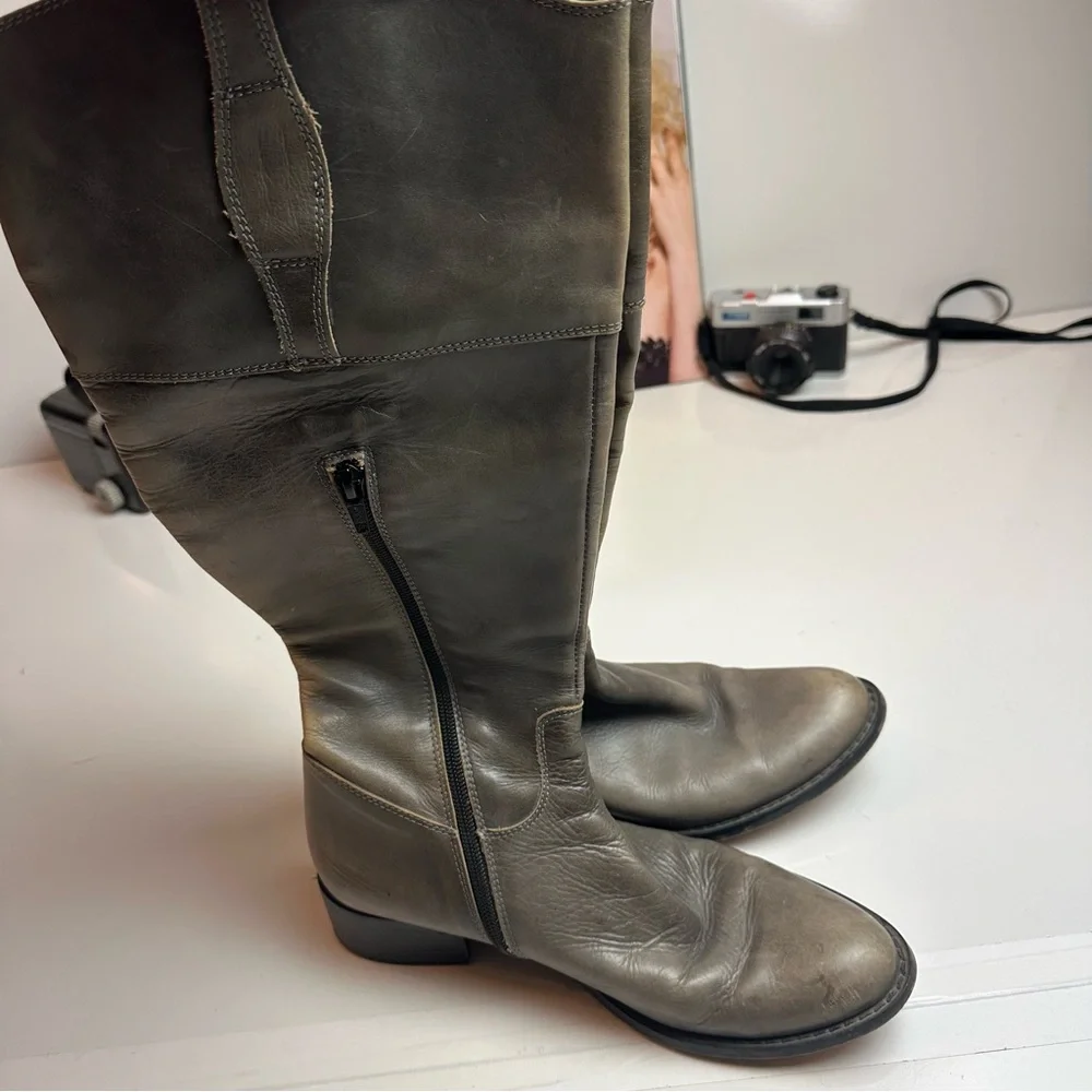 Charles David Italian Leather Riding Boots Brown | Knee High | EU 39